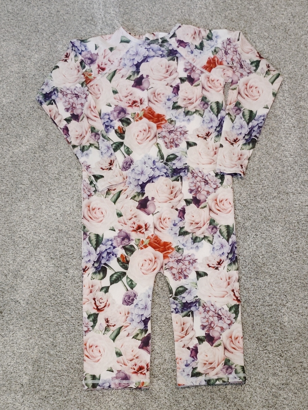 Romey Loves Lulu Floral Long-Sleeve Kids Swim Rashguard - Pink & Purple